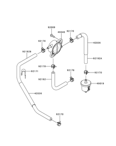 Kawasaki Fr730v-As05 Fuel Tank And Fuel Valve Diagram and Parts List for Z-FORCESZ48 (17AIDGHB-17AIDGHB010)(2015) Cub Cadet Lawn Tractor